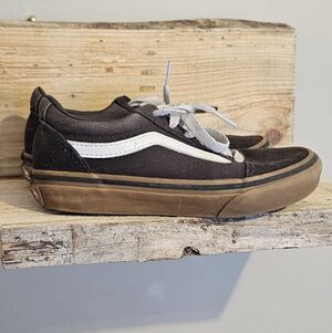 Vans Old Skool Ward Low-Top Sneakers Brown Canvas & Suede Upper Toddler 13